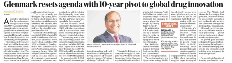 080726- Mint_Glenmark resets agenda with 10-year pivot to global drug innovation_Print Story